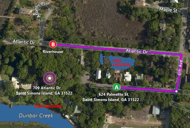 Map of Ebo Landing and Ebo Lagoon area